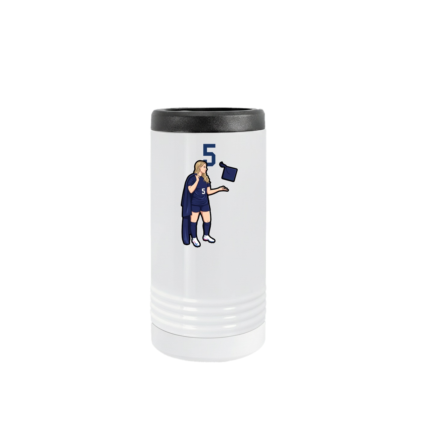 Slim Beverage Holder — Number Top in White