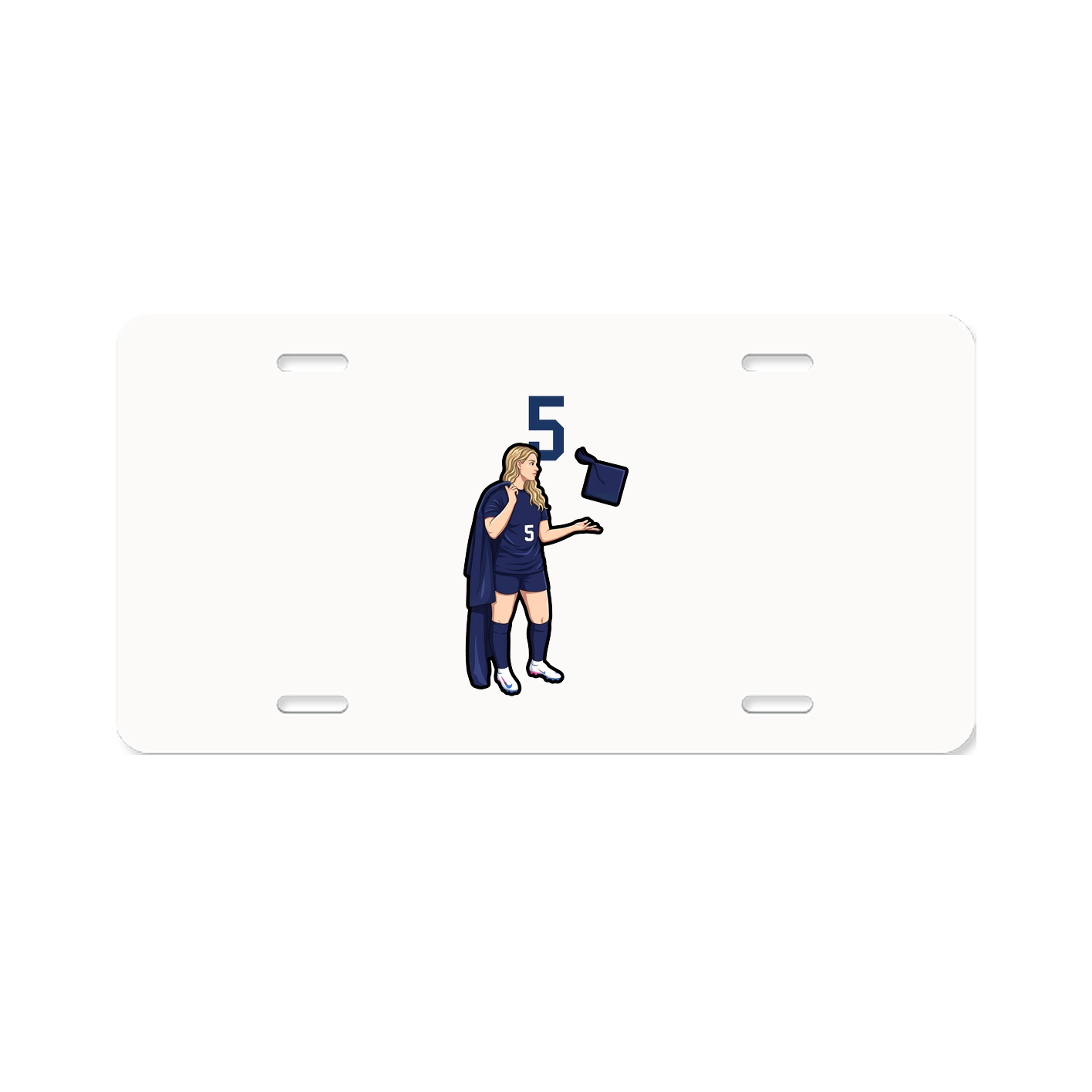 License Plate — Number Top in Classic
