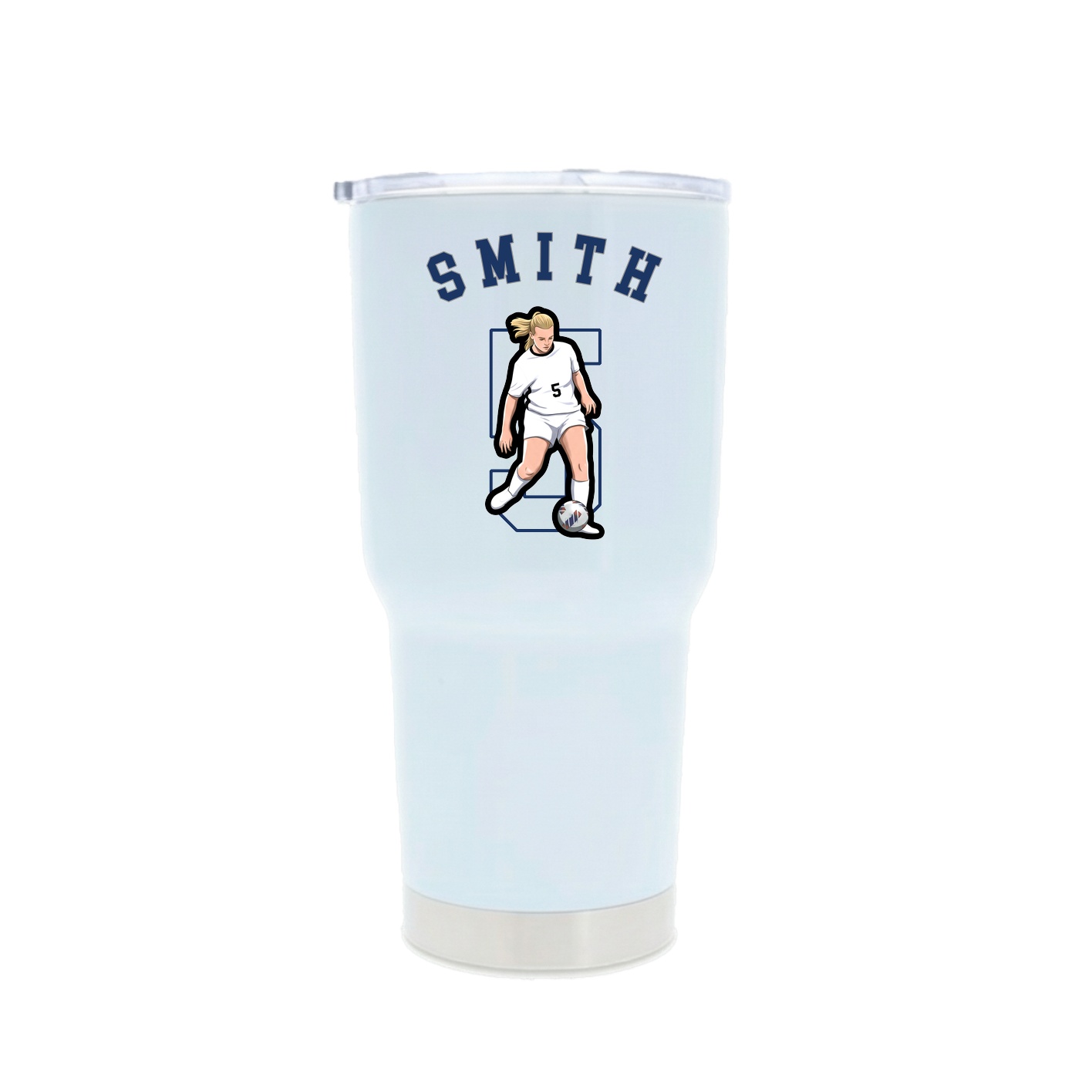 30oz Stainless Steel Tumbler — Shirsey Arch in White