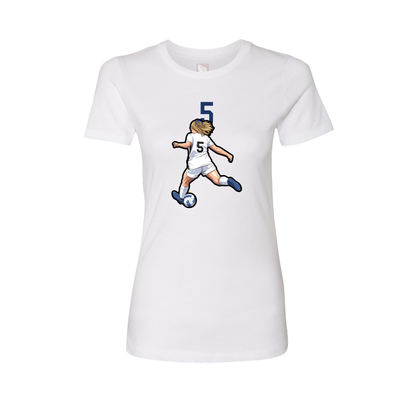 Fitted Women's Tee — Number Top in White