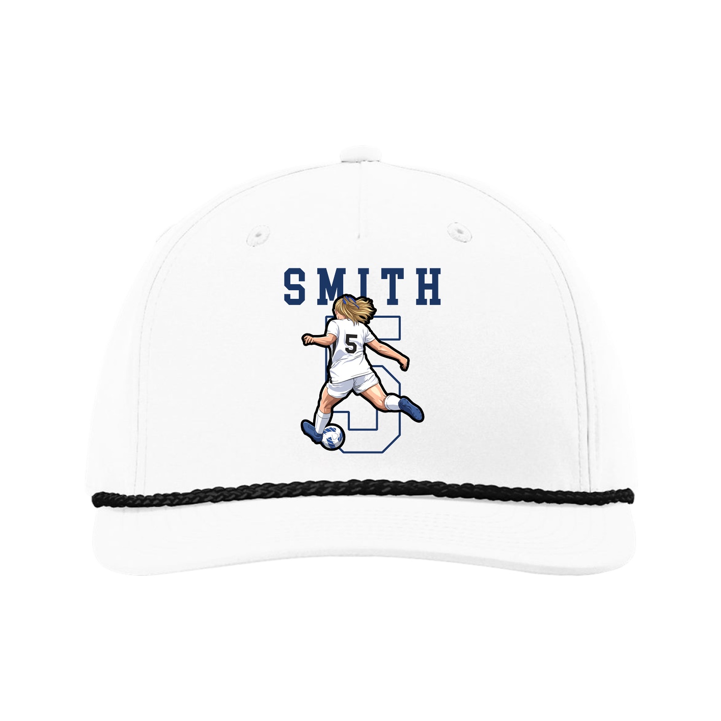 Five-Panel Classic Rope Cap — Shirsey in White