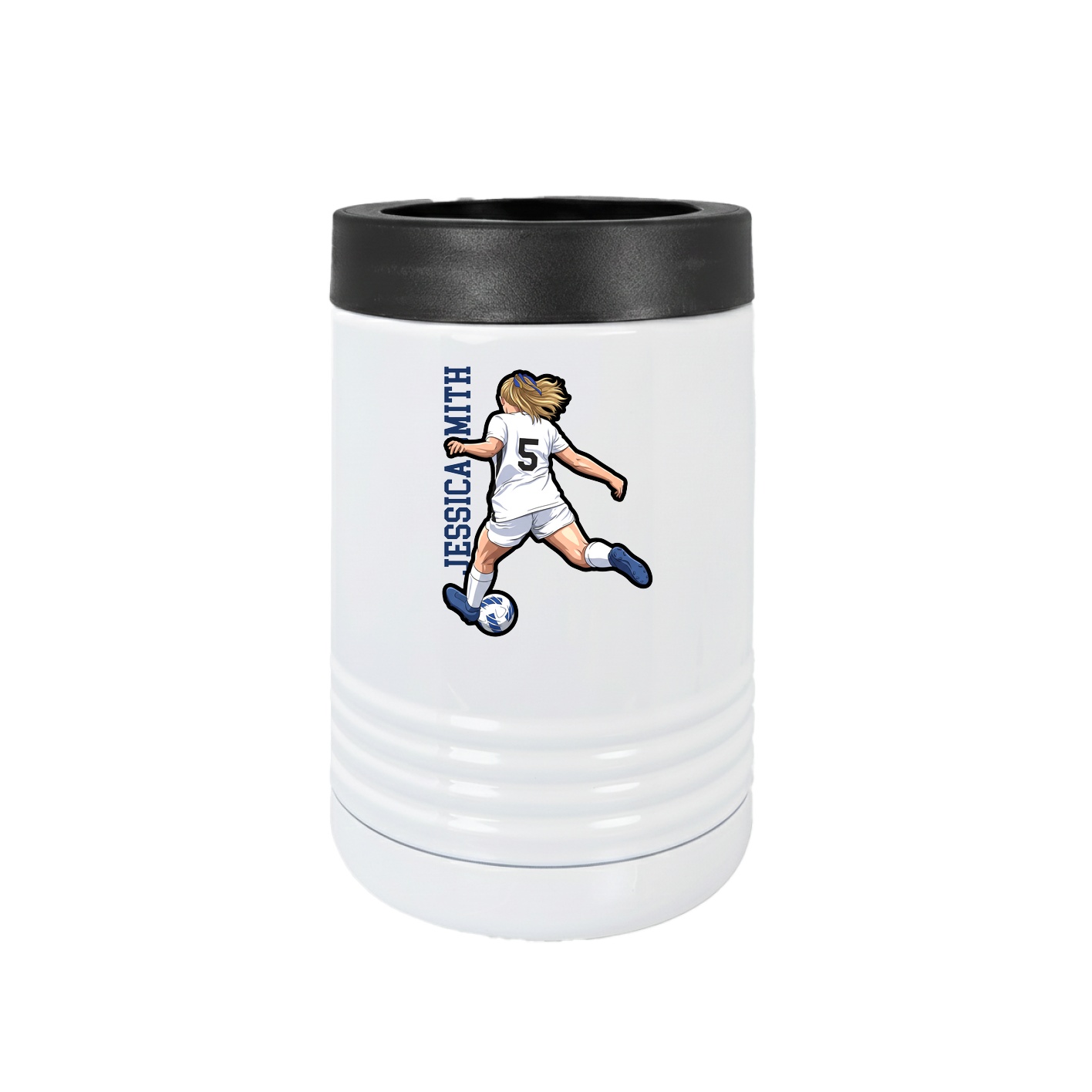 Beverage Holder — Name Vertical in White