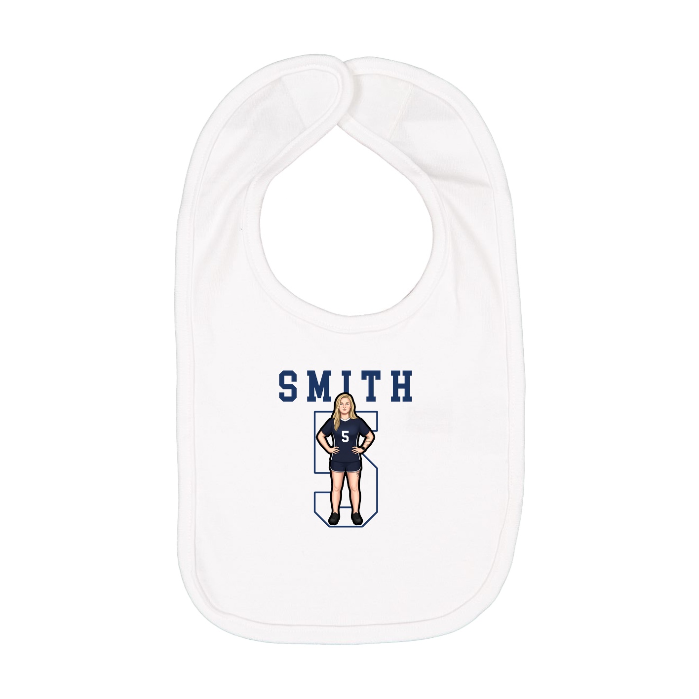 Infant Bib — Shirsey in White