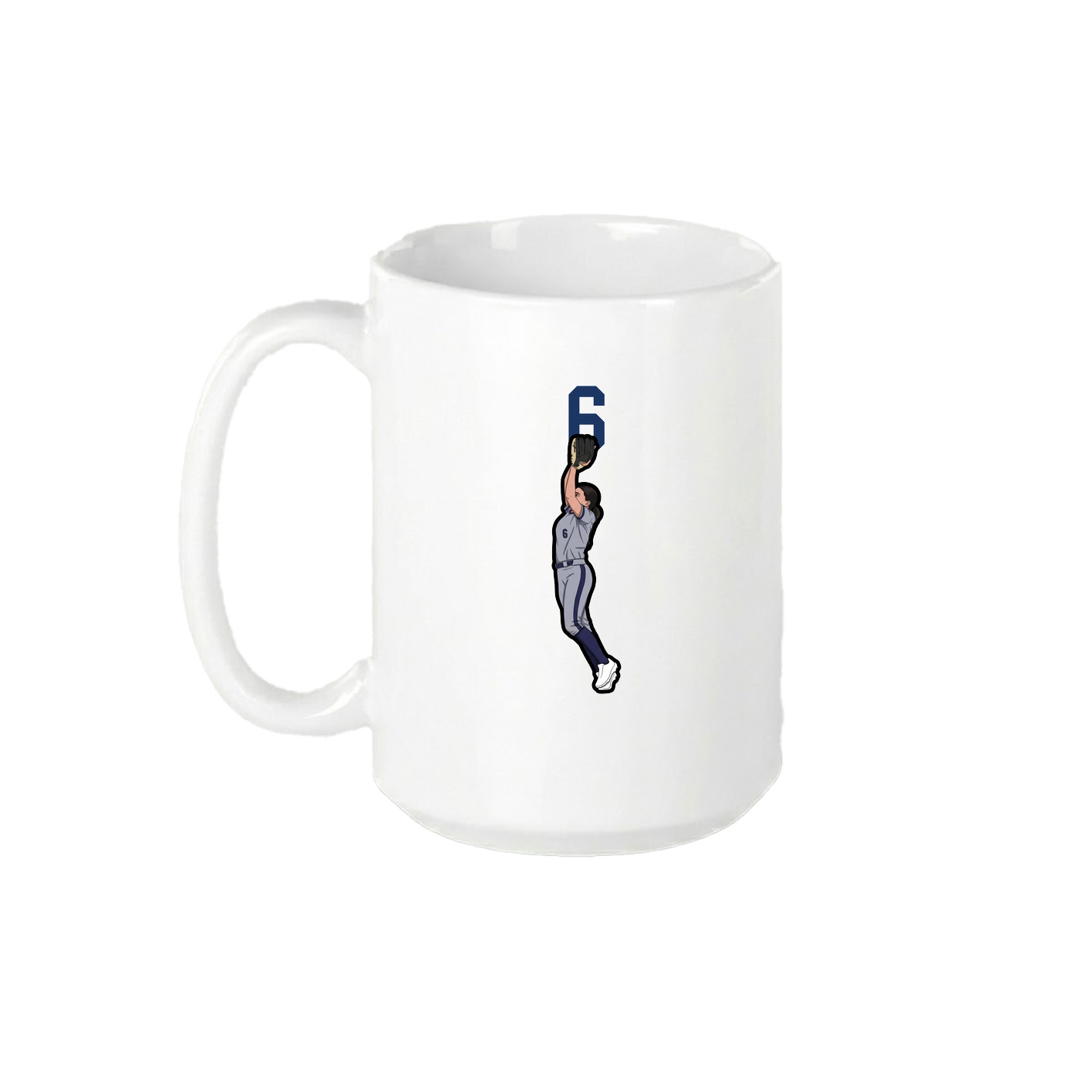 15oz Coffee Mug — Number Top in White