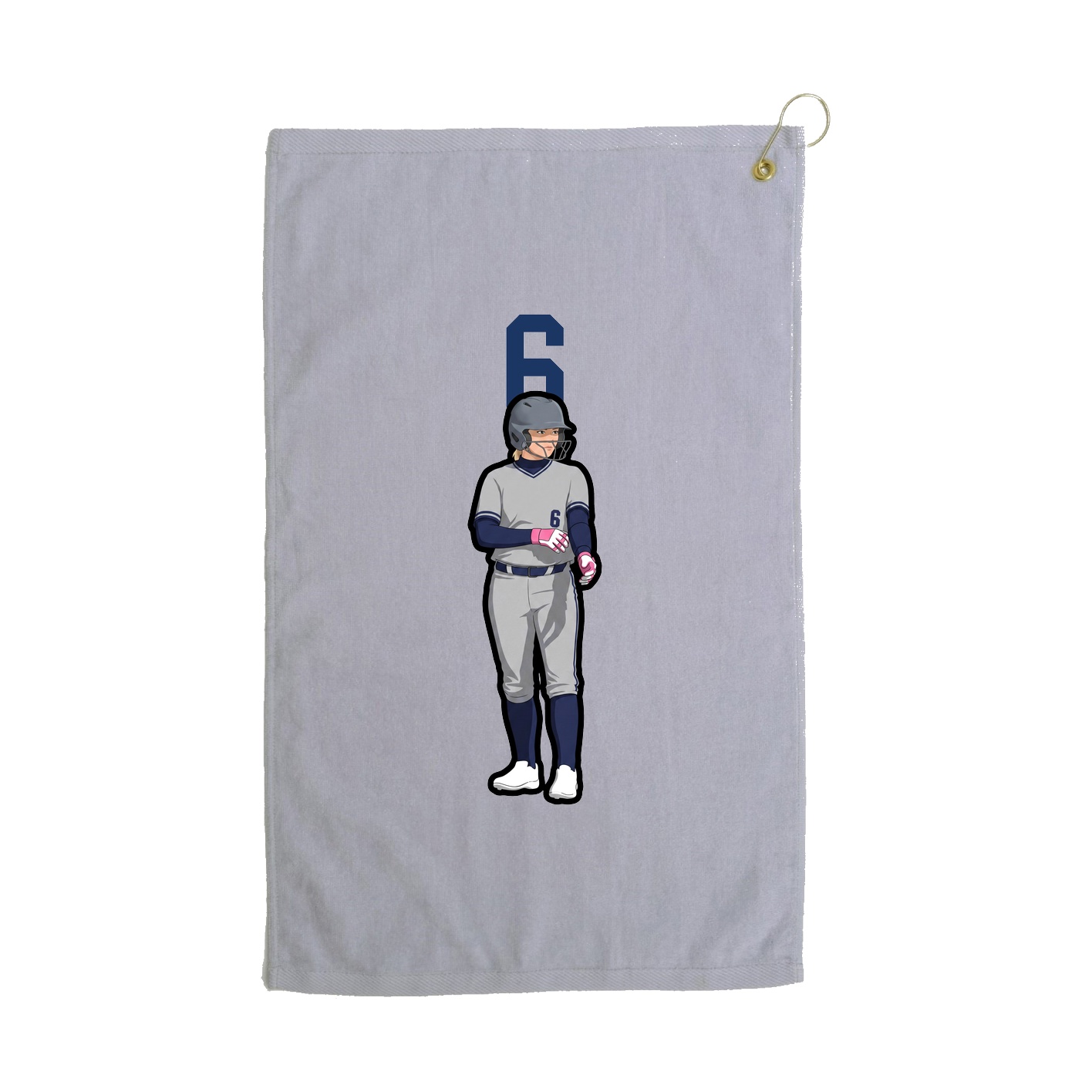 Golf Towel — Number Top in Grey