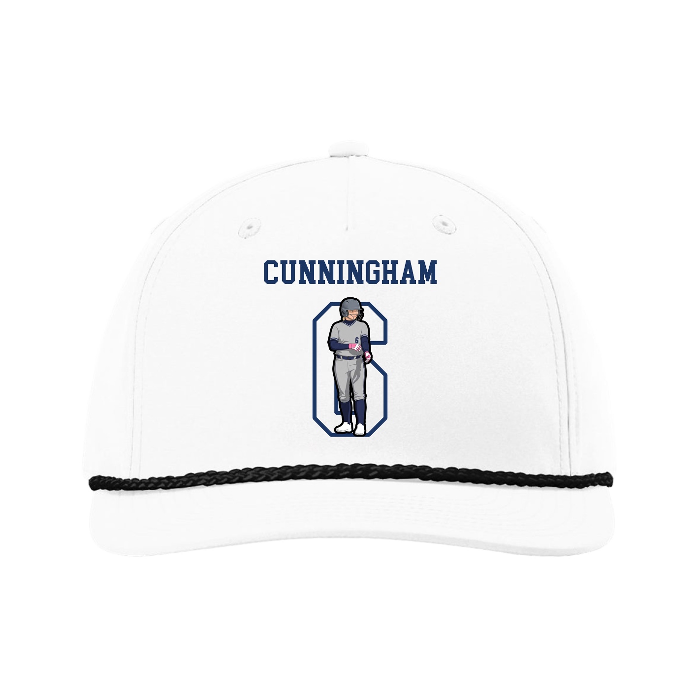Five-Panel Classic Rope Cap — Shirsey in White