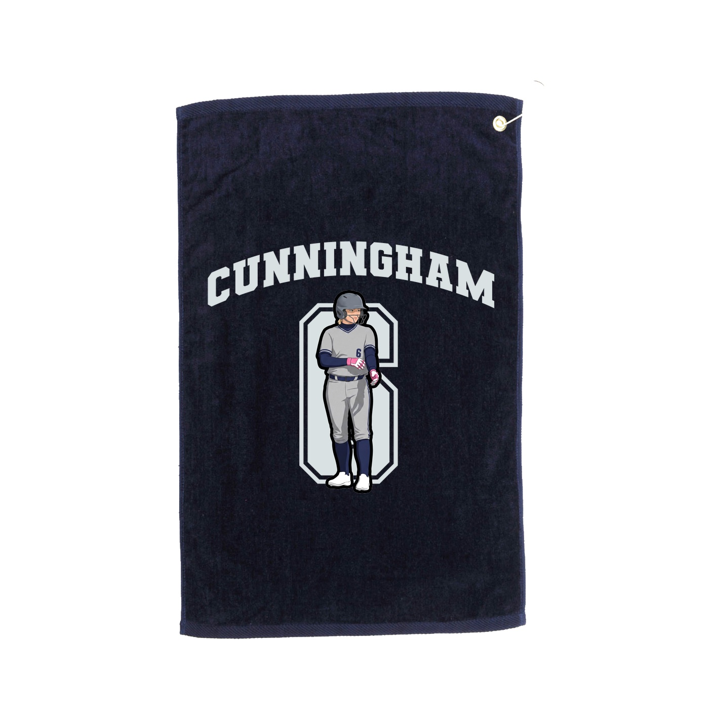 Golf Towel — Number in Navy