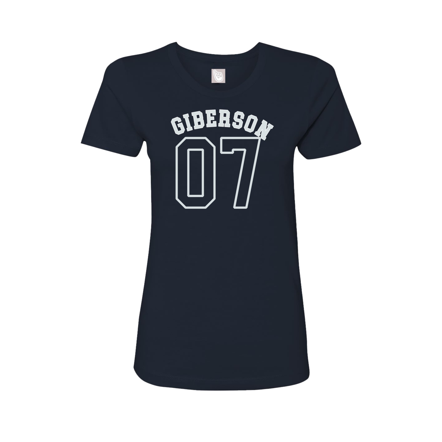 Fitted Women's Tee — Shirsey Arch in Navy