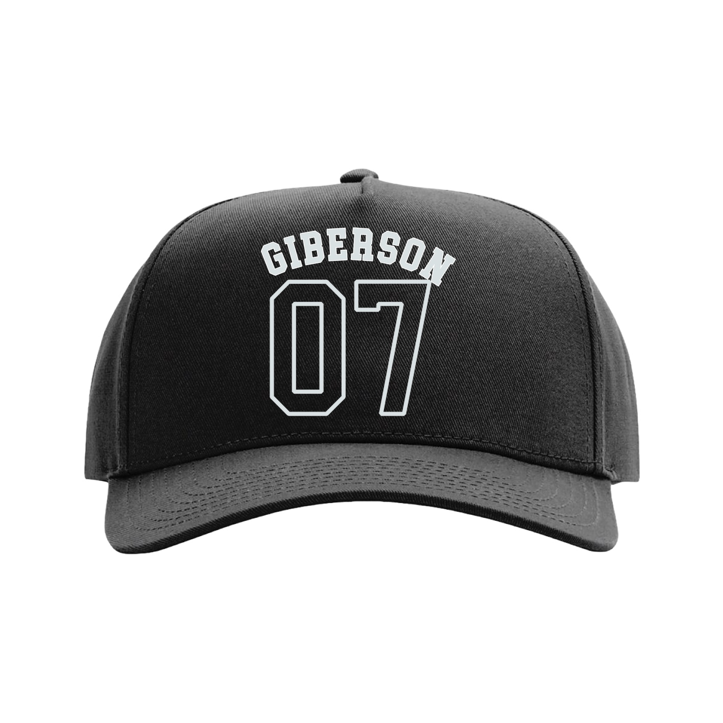 Full Fabric Five-Panel Champ Cap — Shirsey Arch in Black