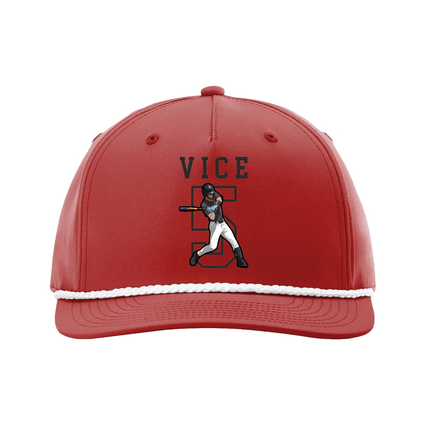 Five-Panel Classic Rope Cap — Shirsey in Red