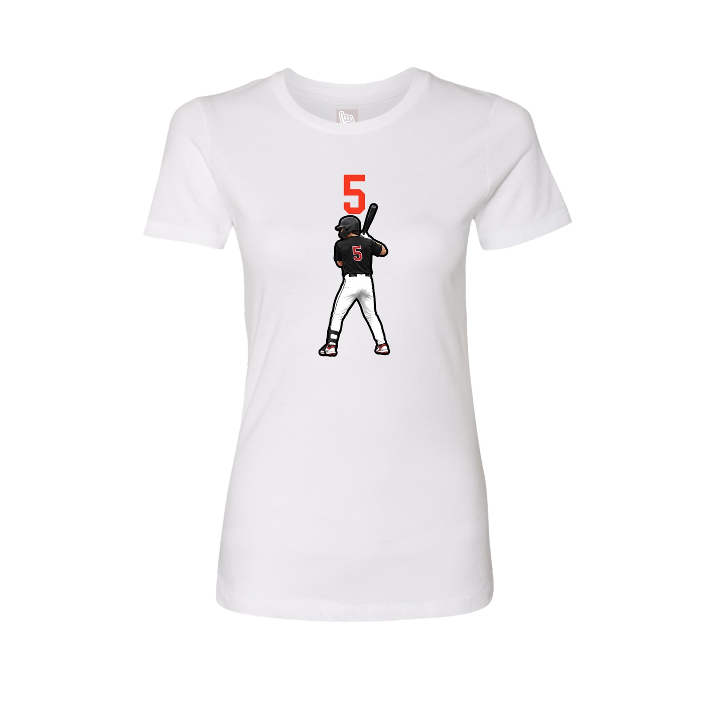 Womens Tee — Number Top in White