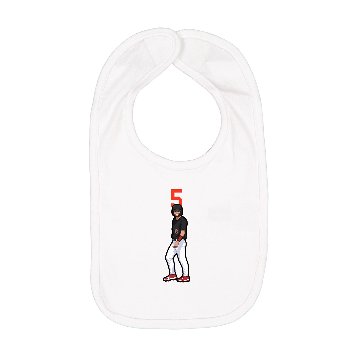 Infant Bib — Number Top in White