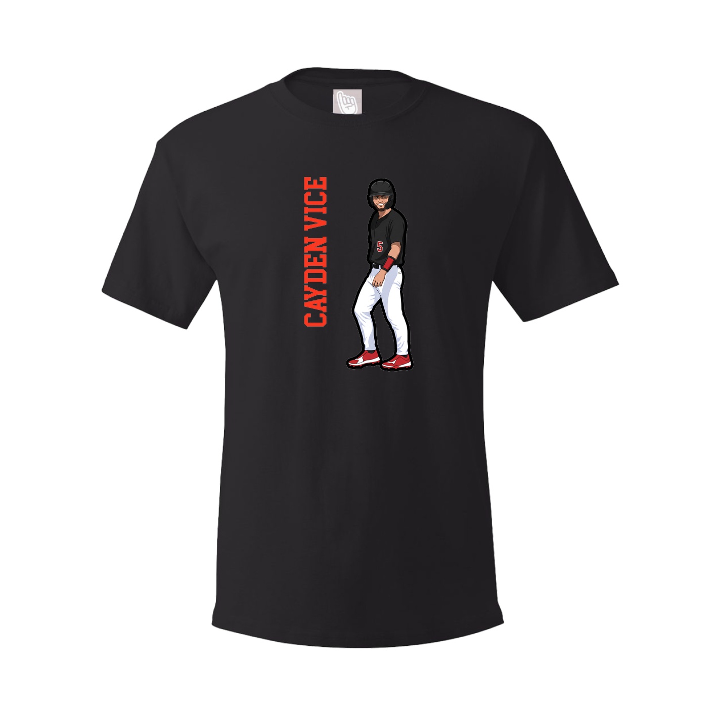 Tee — Name Vertical in Black