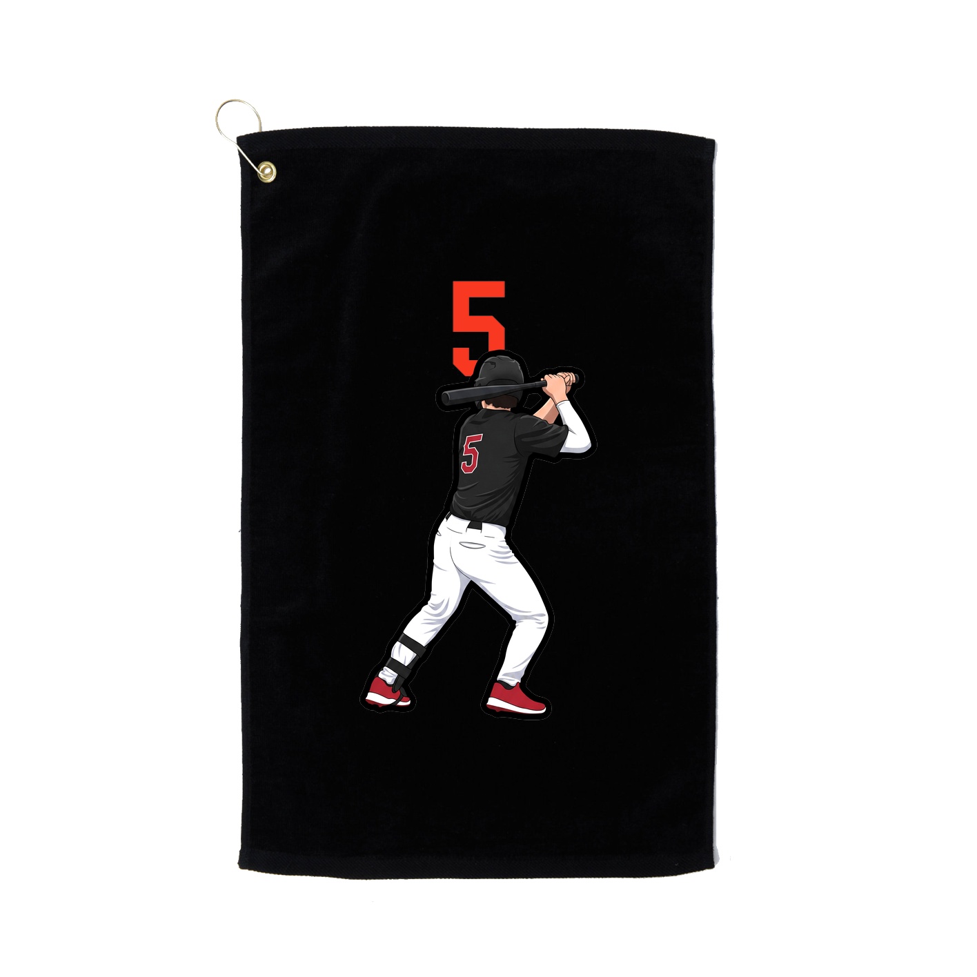 Golf Towel — Number Top in Black