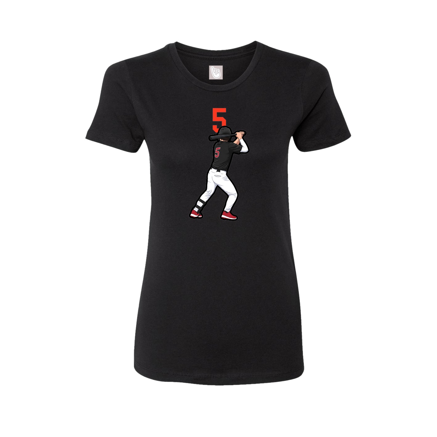 Womens Tee — Number Top in Black