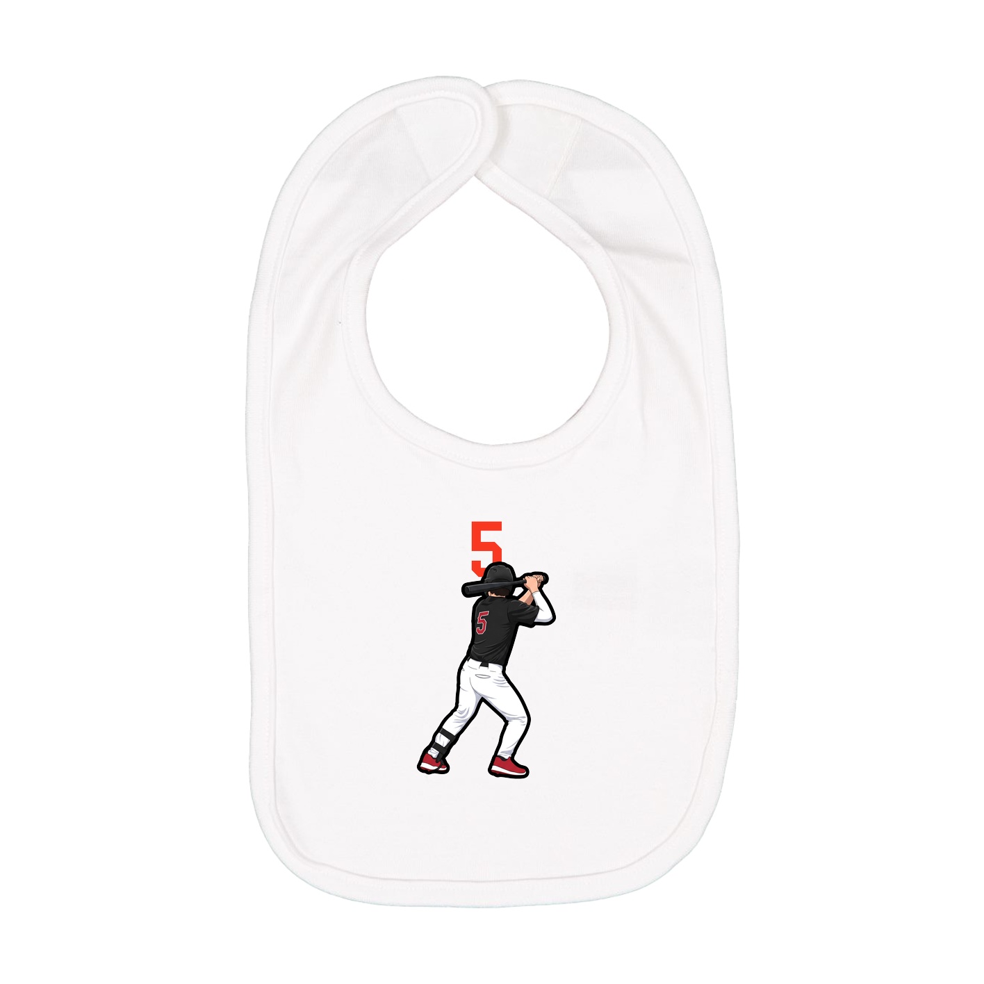 Infant Bib — Number Top in White