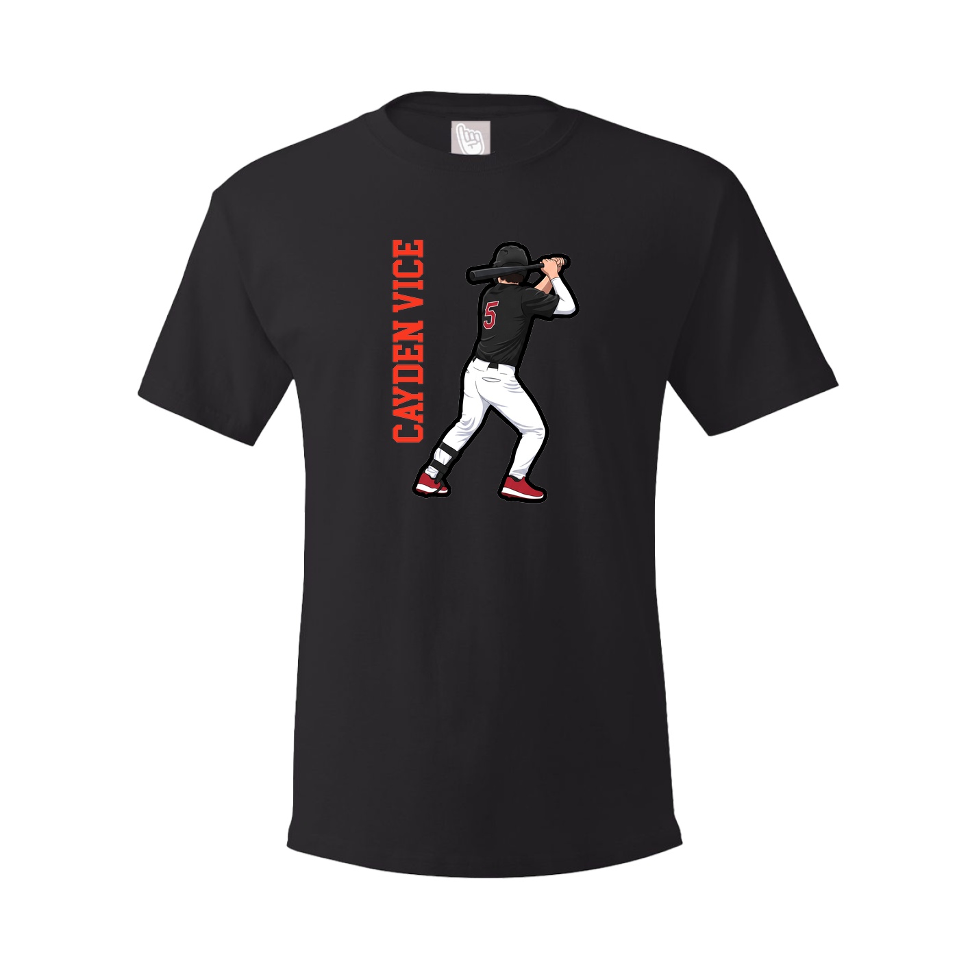 Tee — Name Vertical in Black