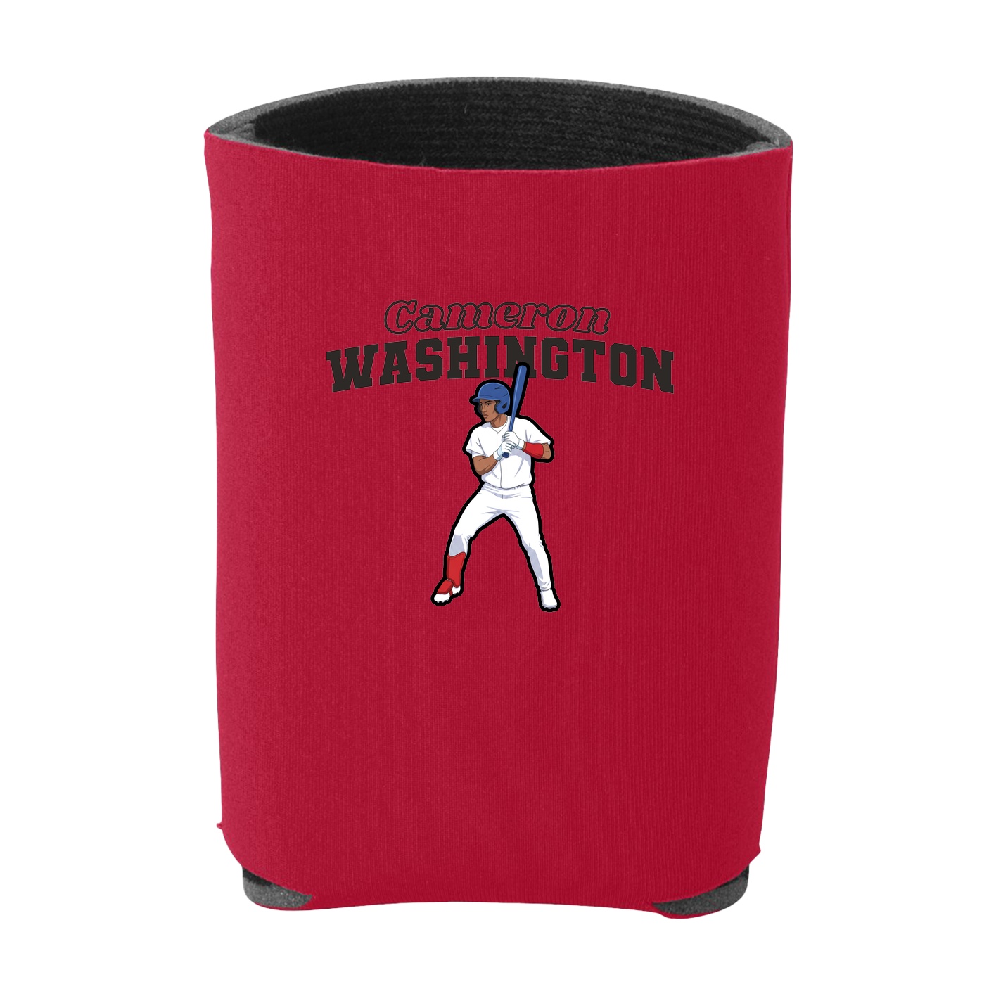 Can Holder — Name Arch in Red