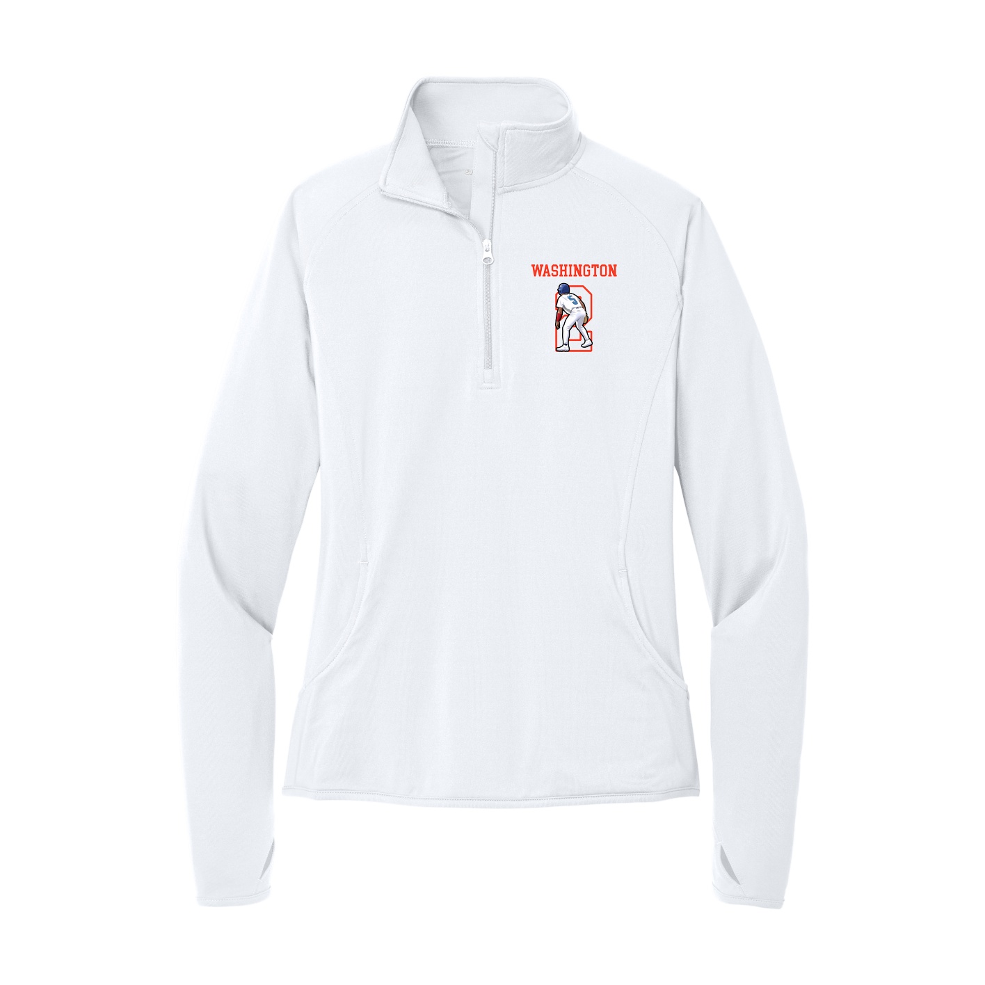 Women's Q-Zip Pullover — Shirsey in White