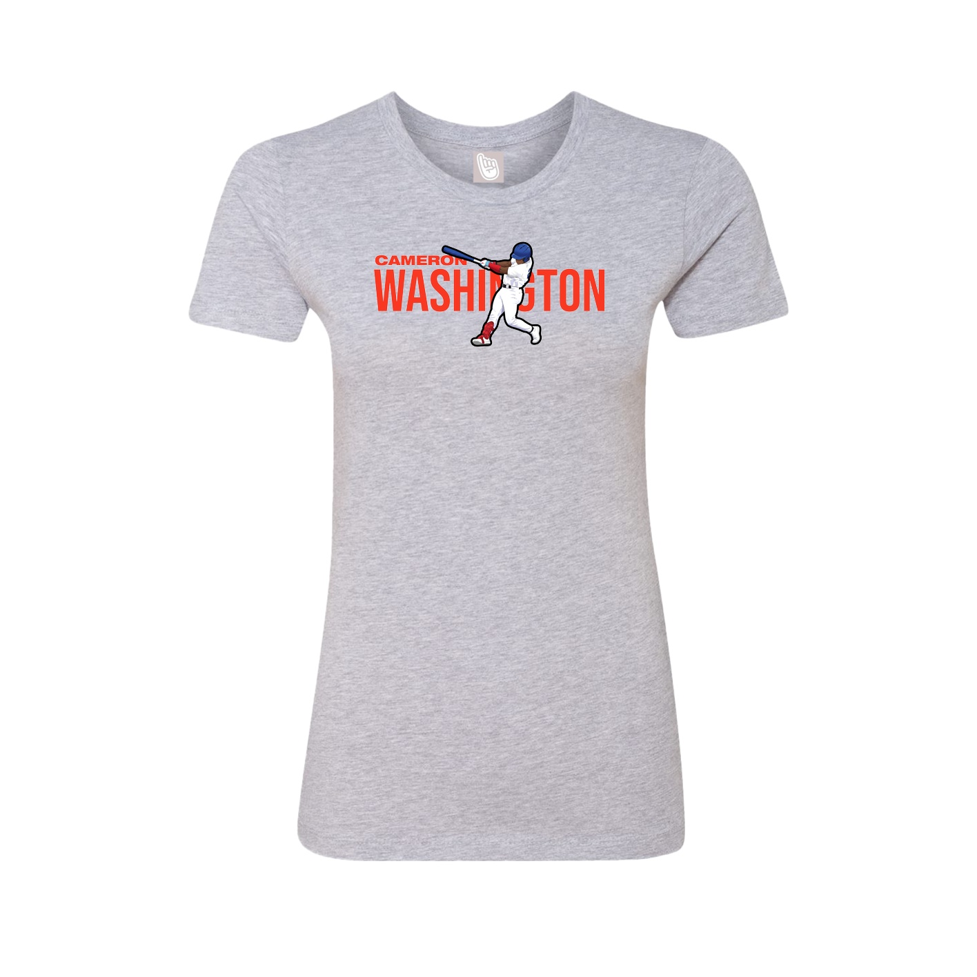 Fitted Women's Tee — Player Name in Grey