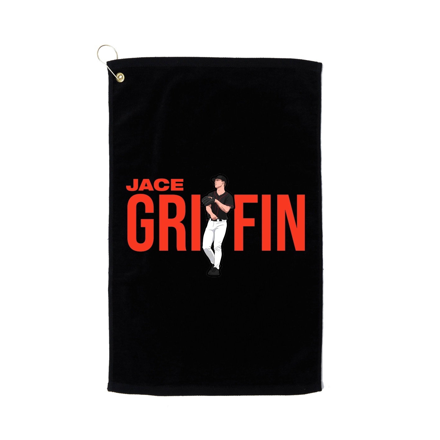 Golf Towel — Player Name in Black