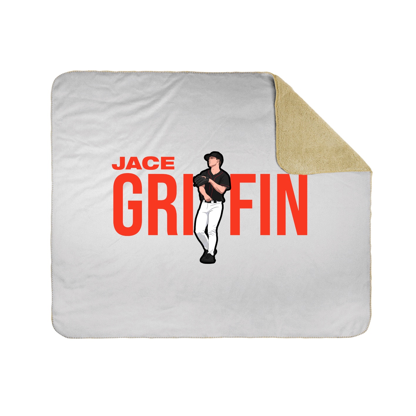 Throw Blanket — Player Name in White