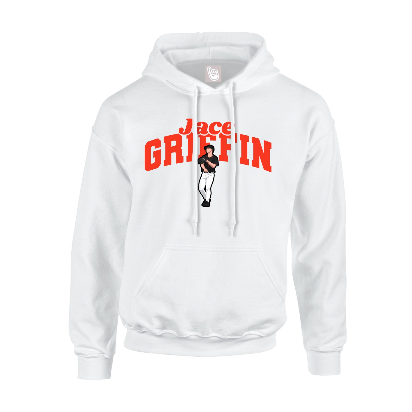 Hoodie — Signature Arch in White