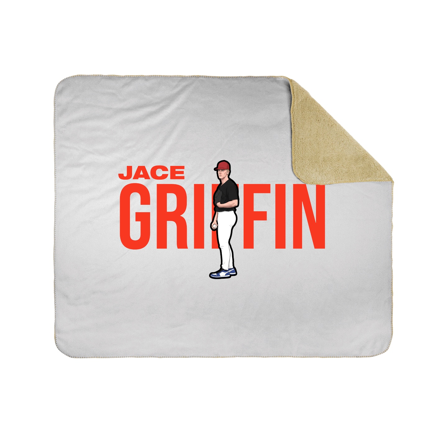 Throw Blanket — Player Name in White