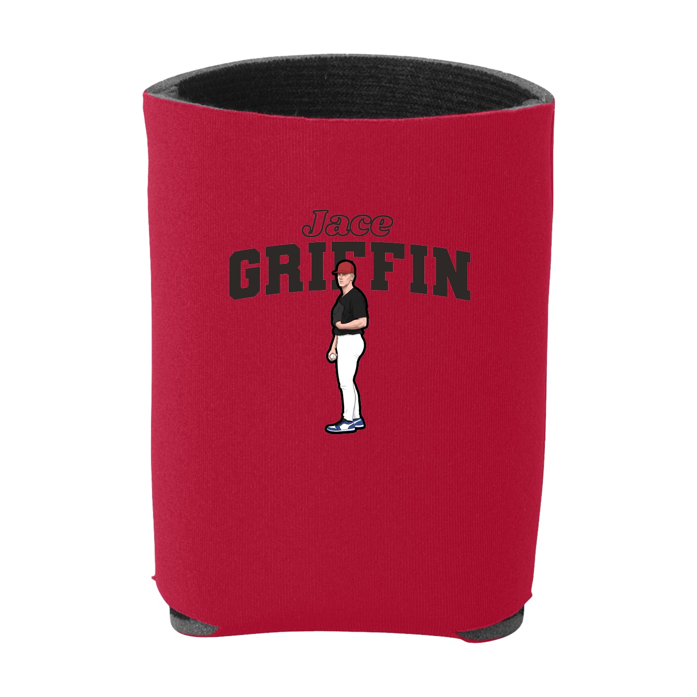 Can Holder — Name Arch in Red