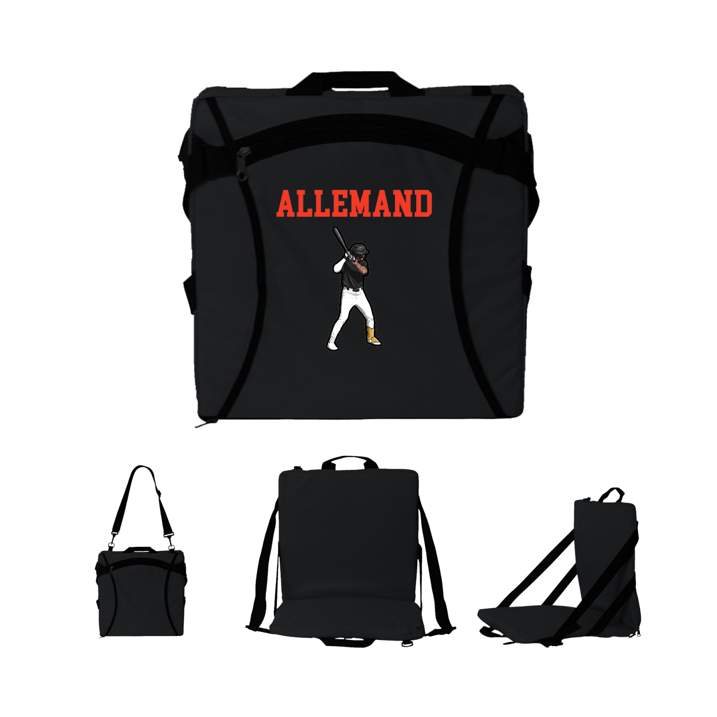 Folding Stadium Seat — Shirsey in Black
