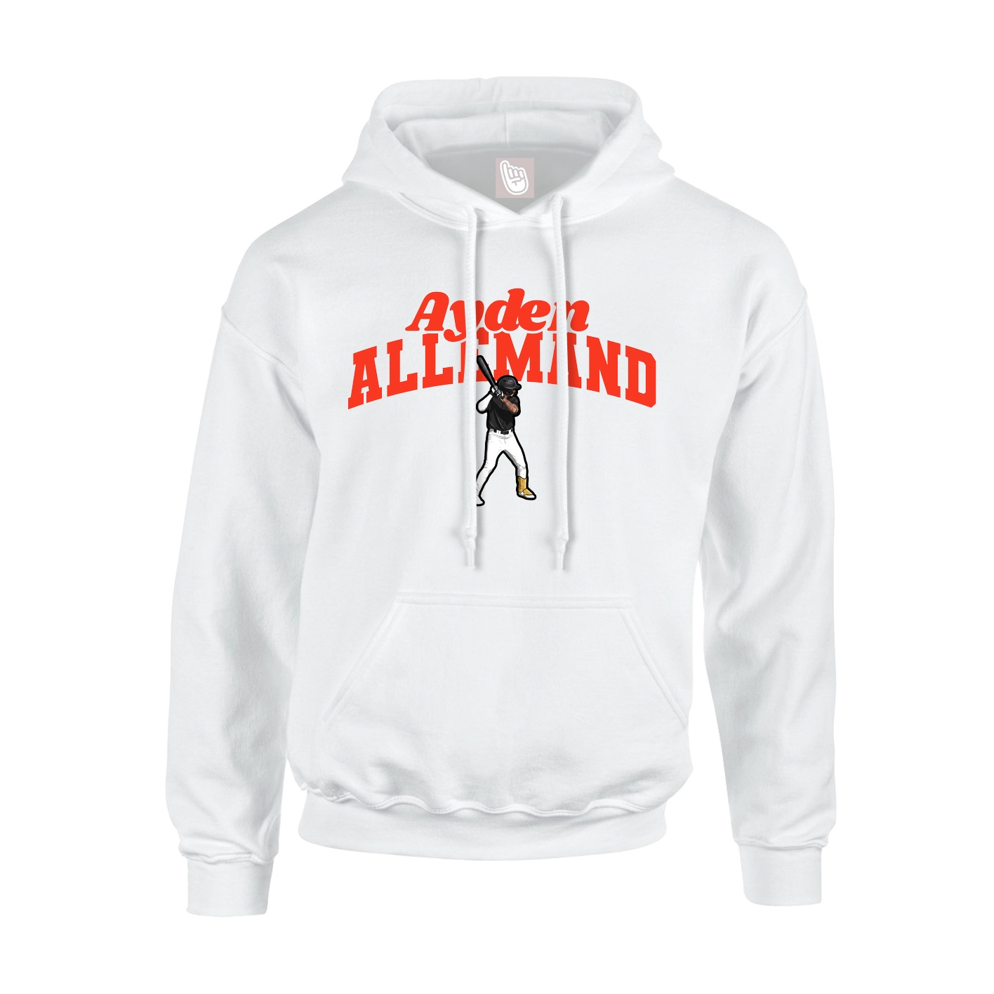 Hoodie — Signature Arch in White