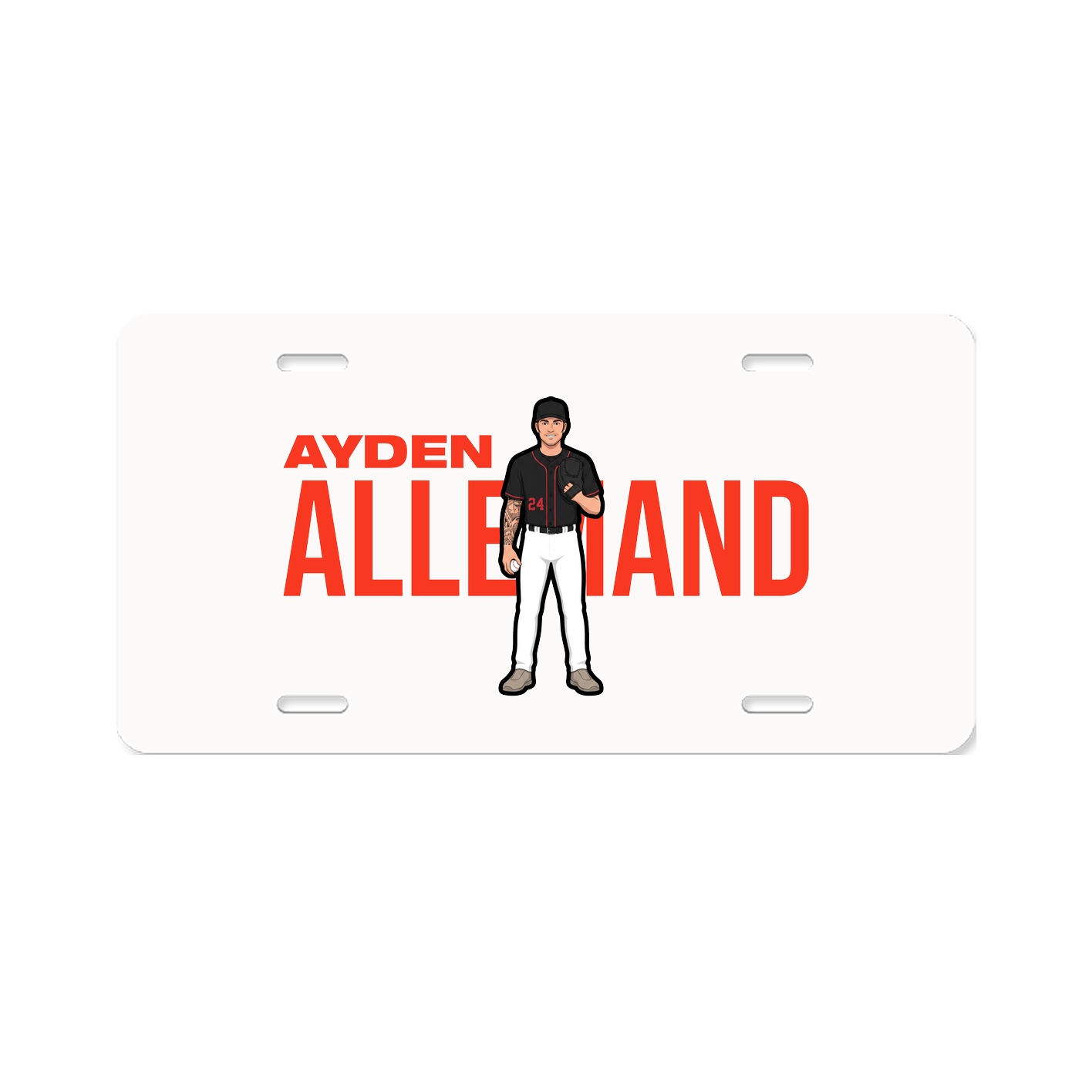 License Plate — Player Name in Classic