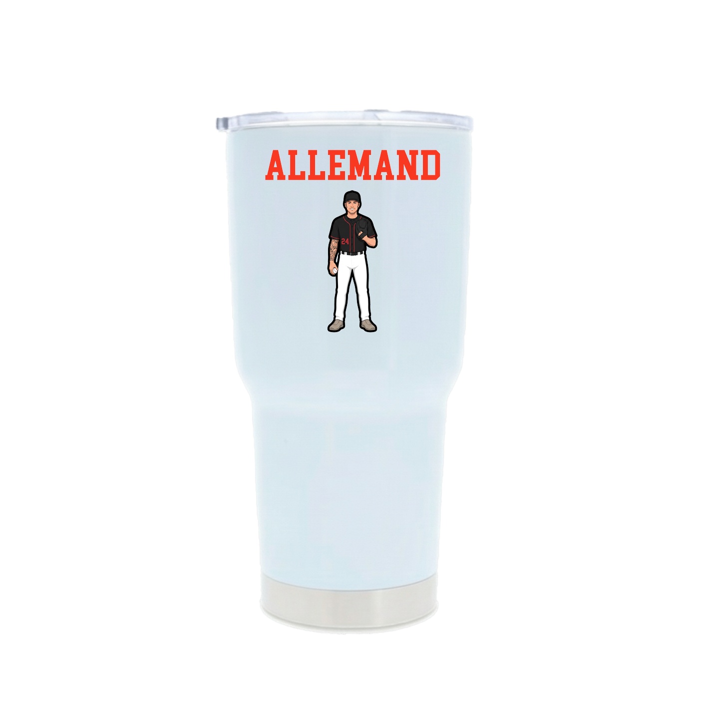 30oz Stainless Steel Tumbler — Shirsey in White