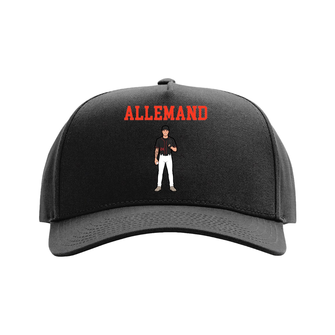 Full Fabric Five-Panel Champ Cap — Shirsey in Black