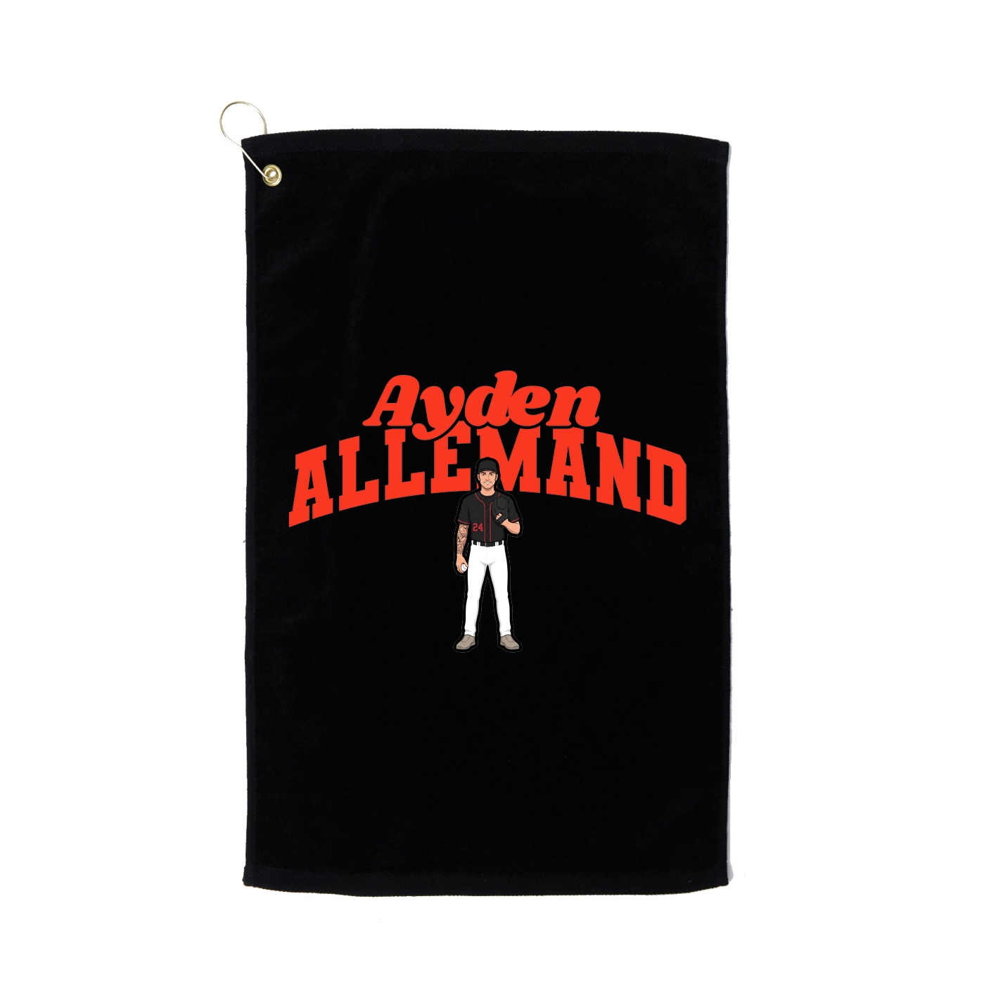 Golf Towel — Signature Arch in Black