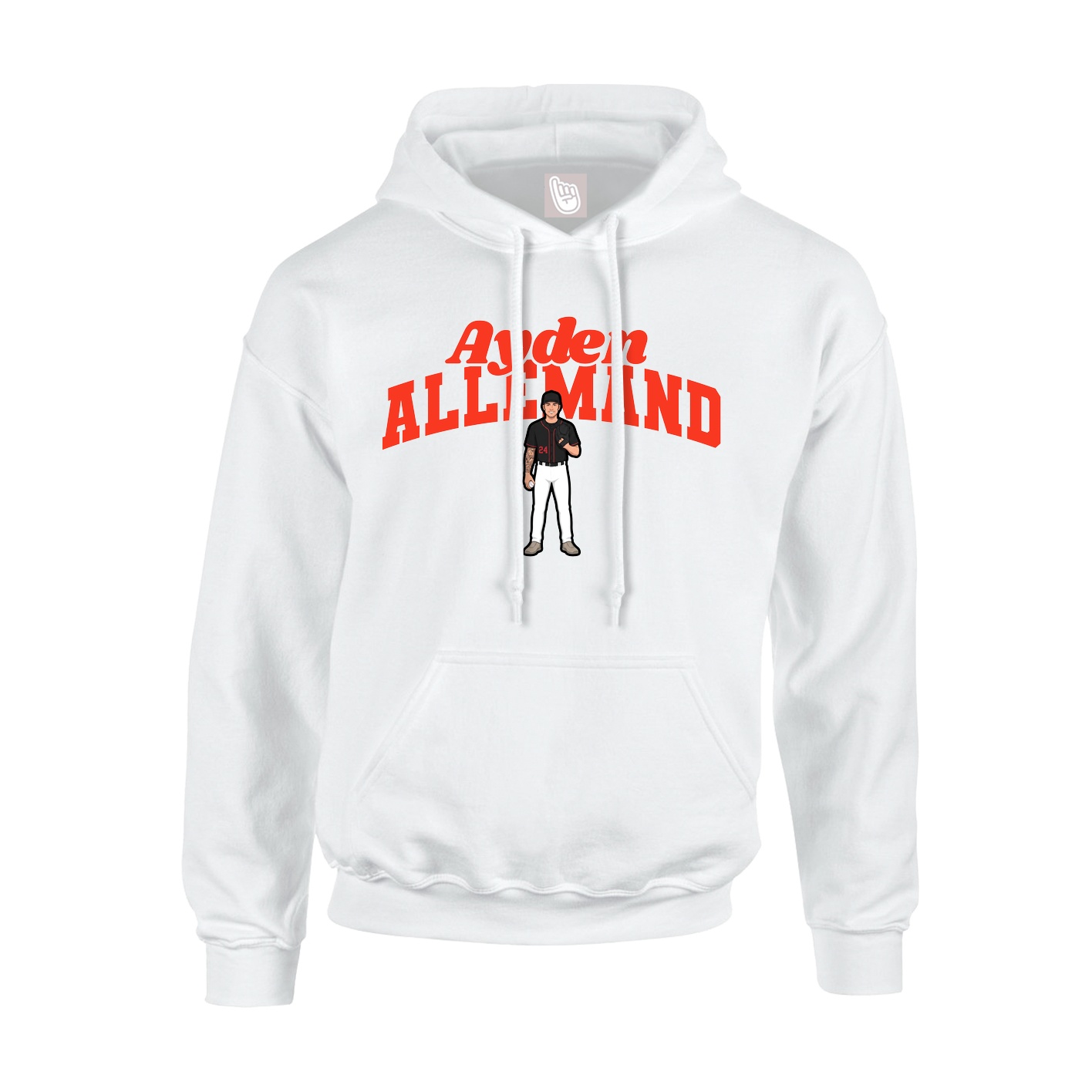 Youth Hoodie — Signature Arch in White