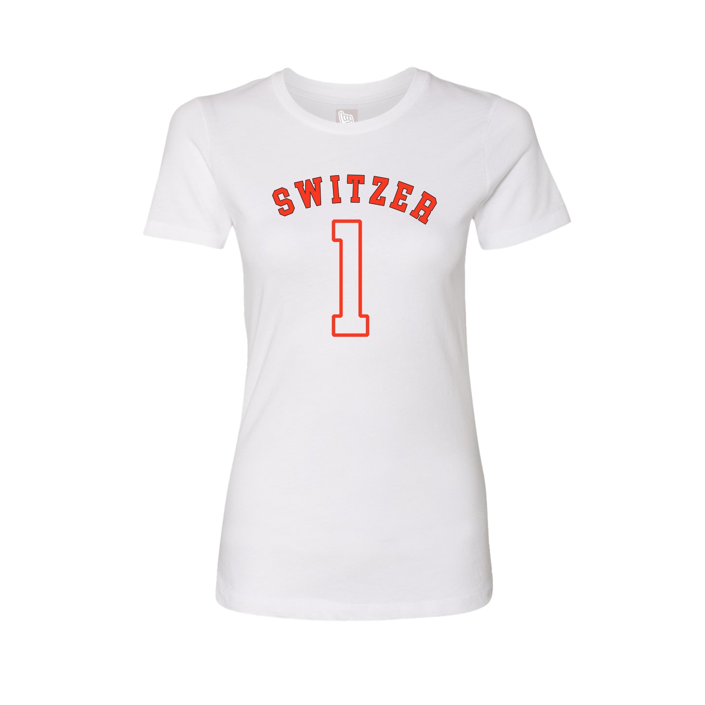Fitted Women's Tee — Shirsey Arch in White