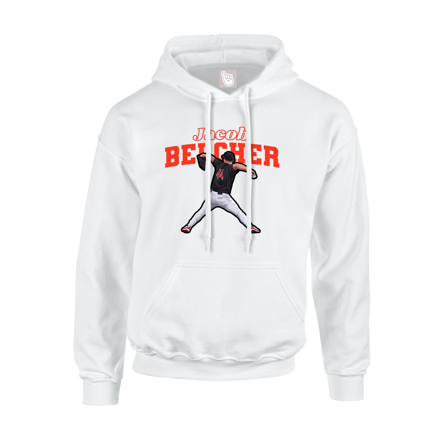 Hoodie — Name Arch in White