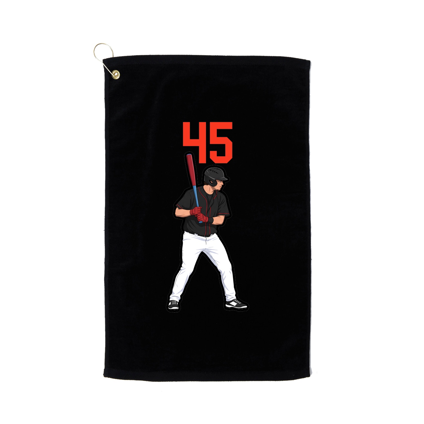 Golf Towel — Number Top in Black