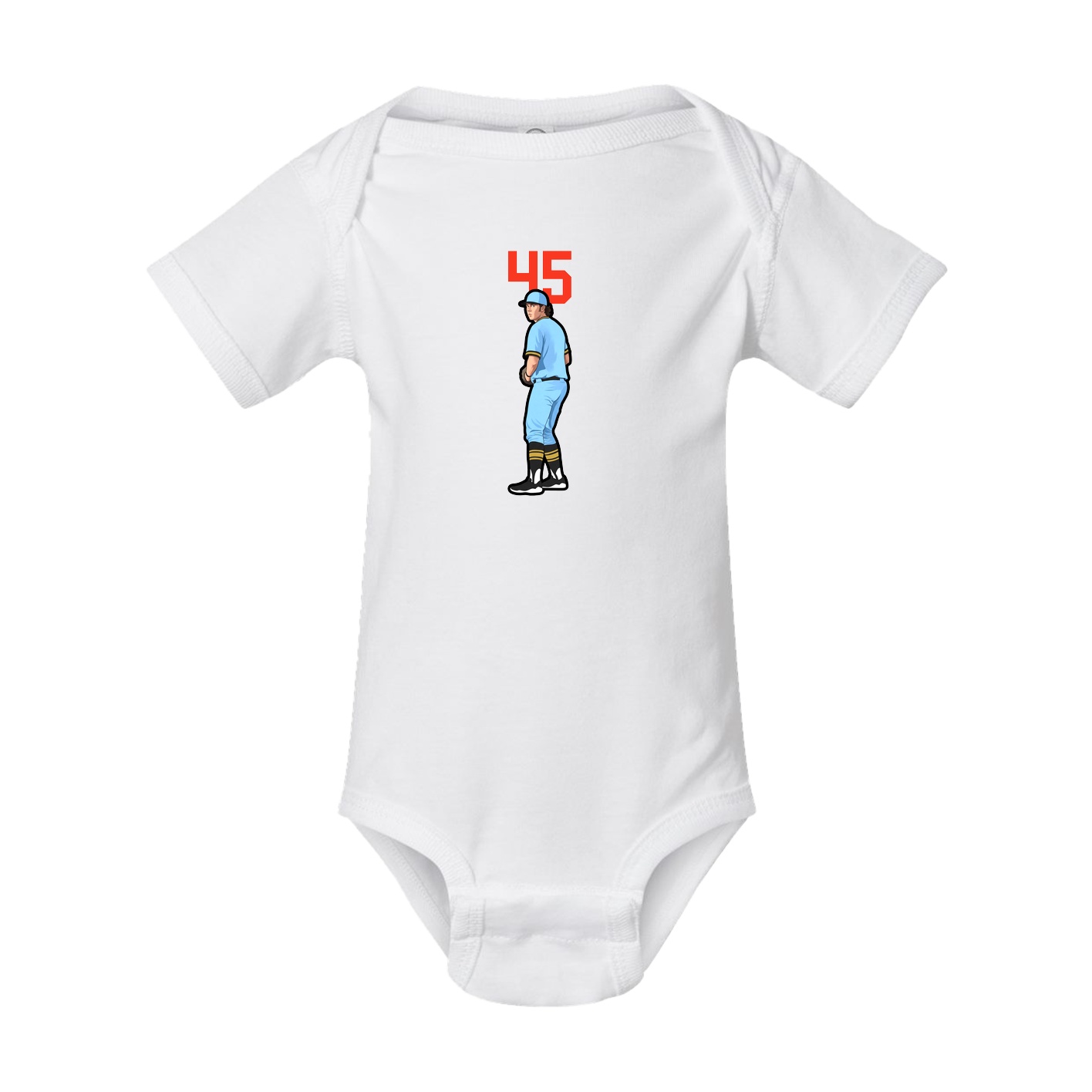 Baby Onesie — Number Top in White