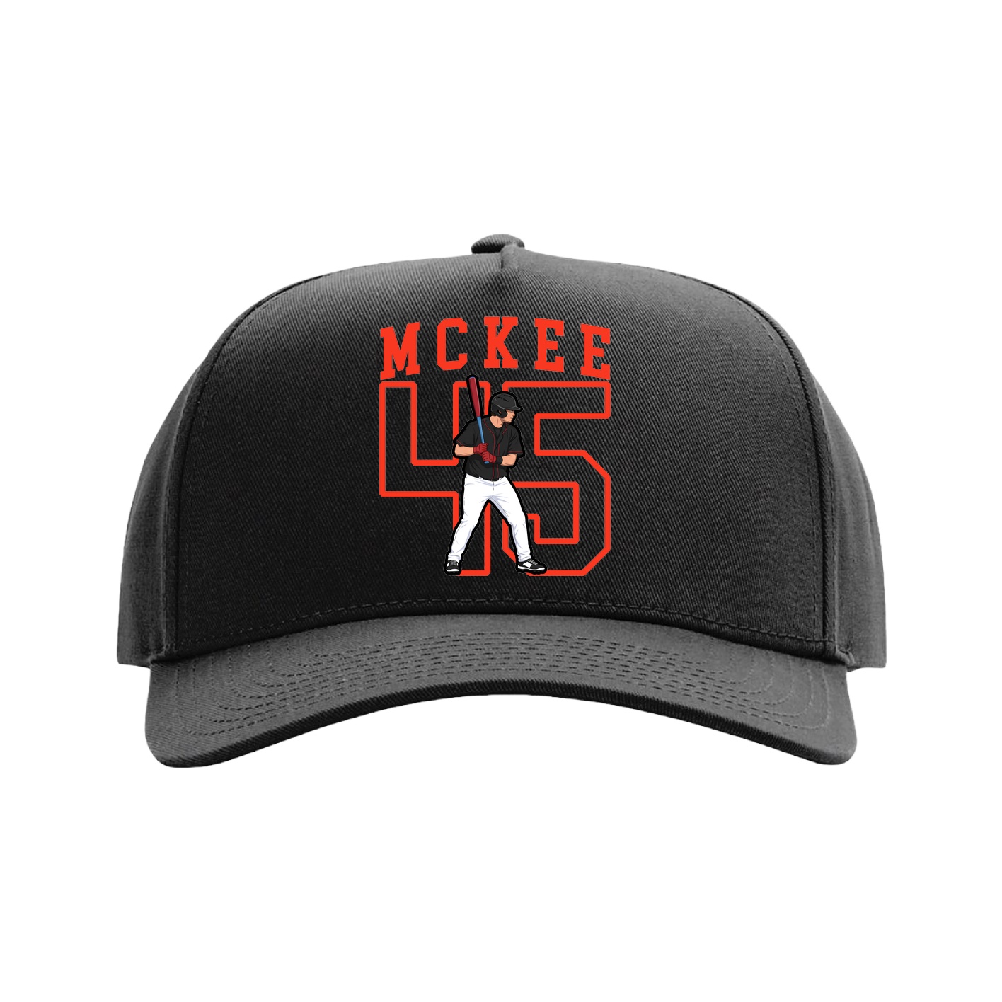 Full Fabric Five-Panel Champ Cap — Shirsey in Black