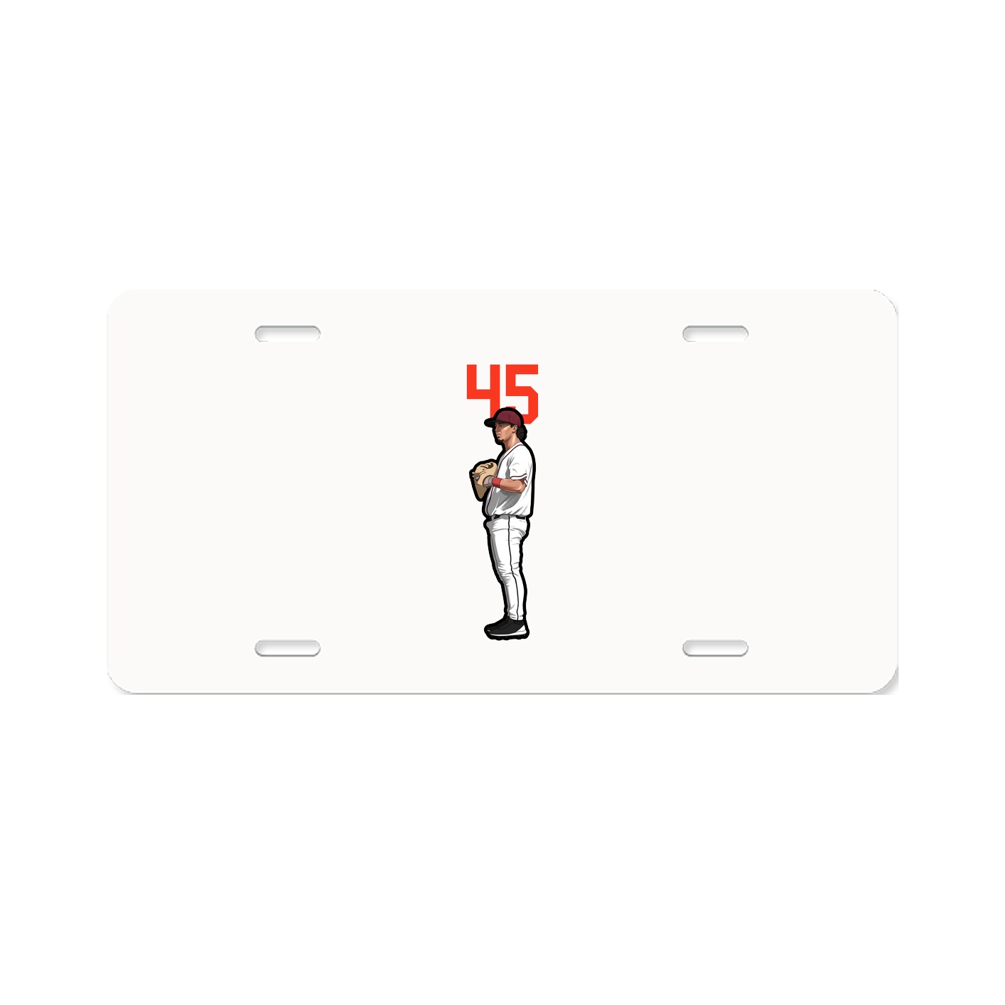 License Plate — Number Top in Classic