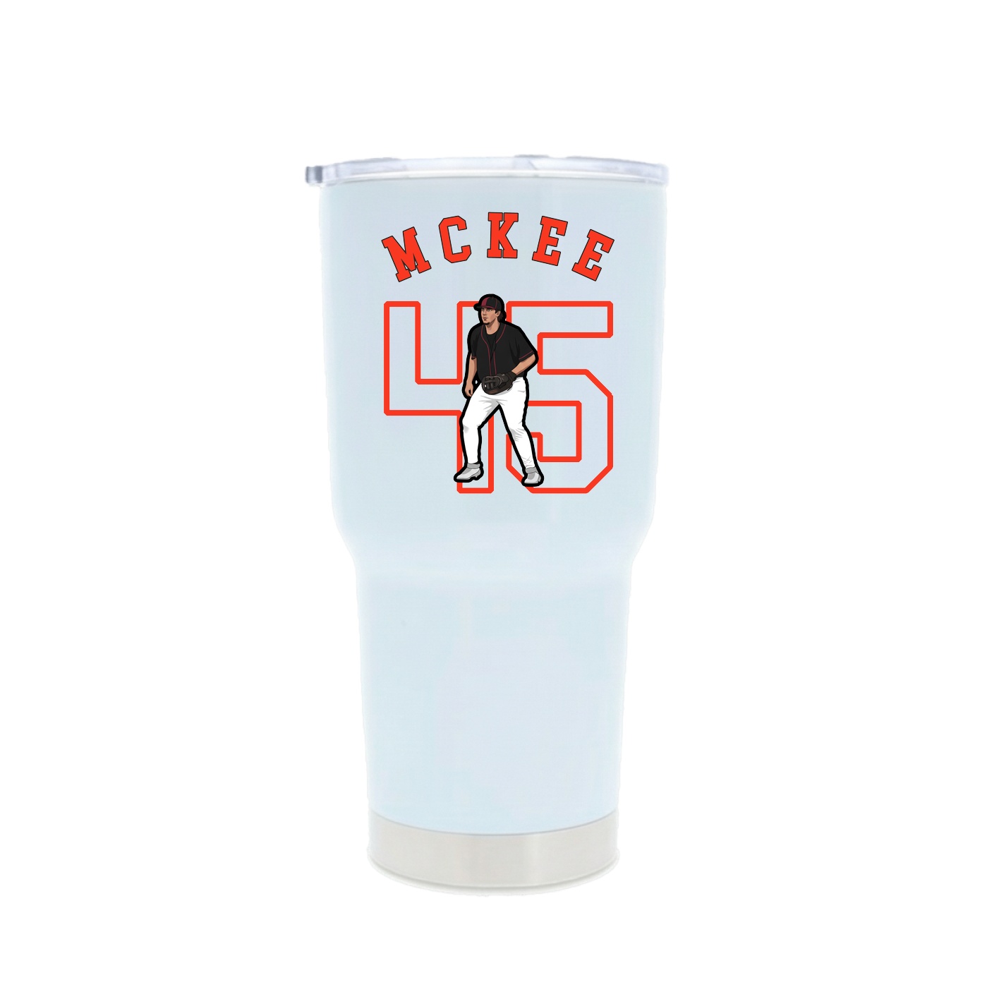 30oz Stainless Steel Tumbler — Shirsey Arch in White