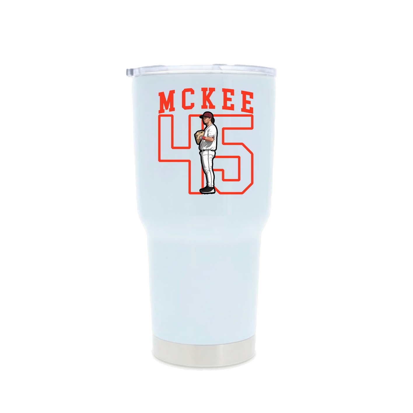 30oz Stainless Steel Tumbler — Shirsey in White