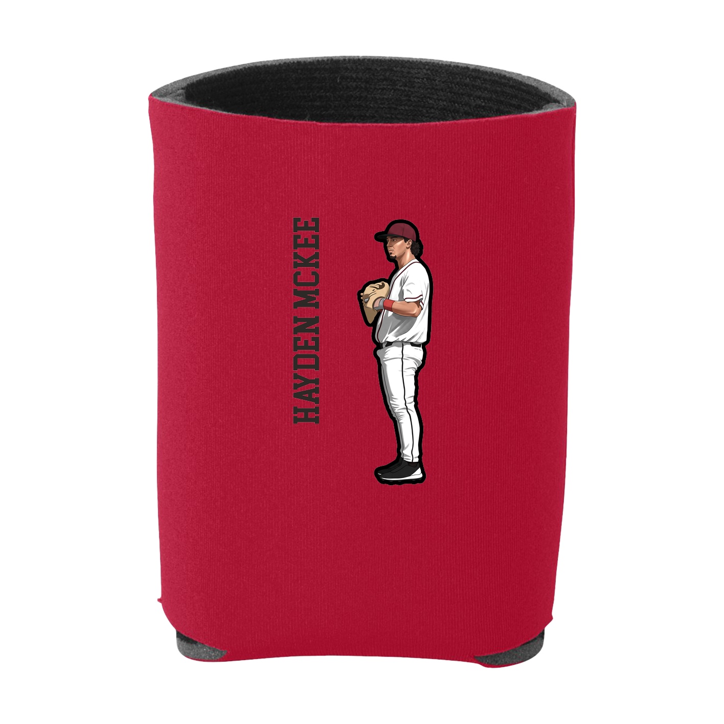Can Holder — Name Vertical in Red
