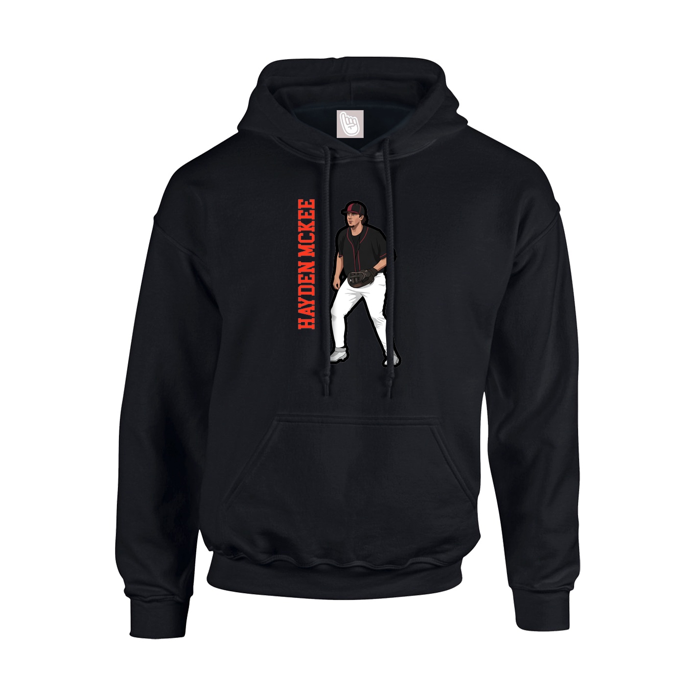Hoodie — Name Vertical in Black