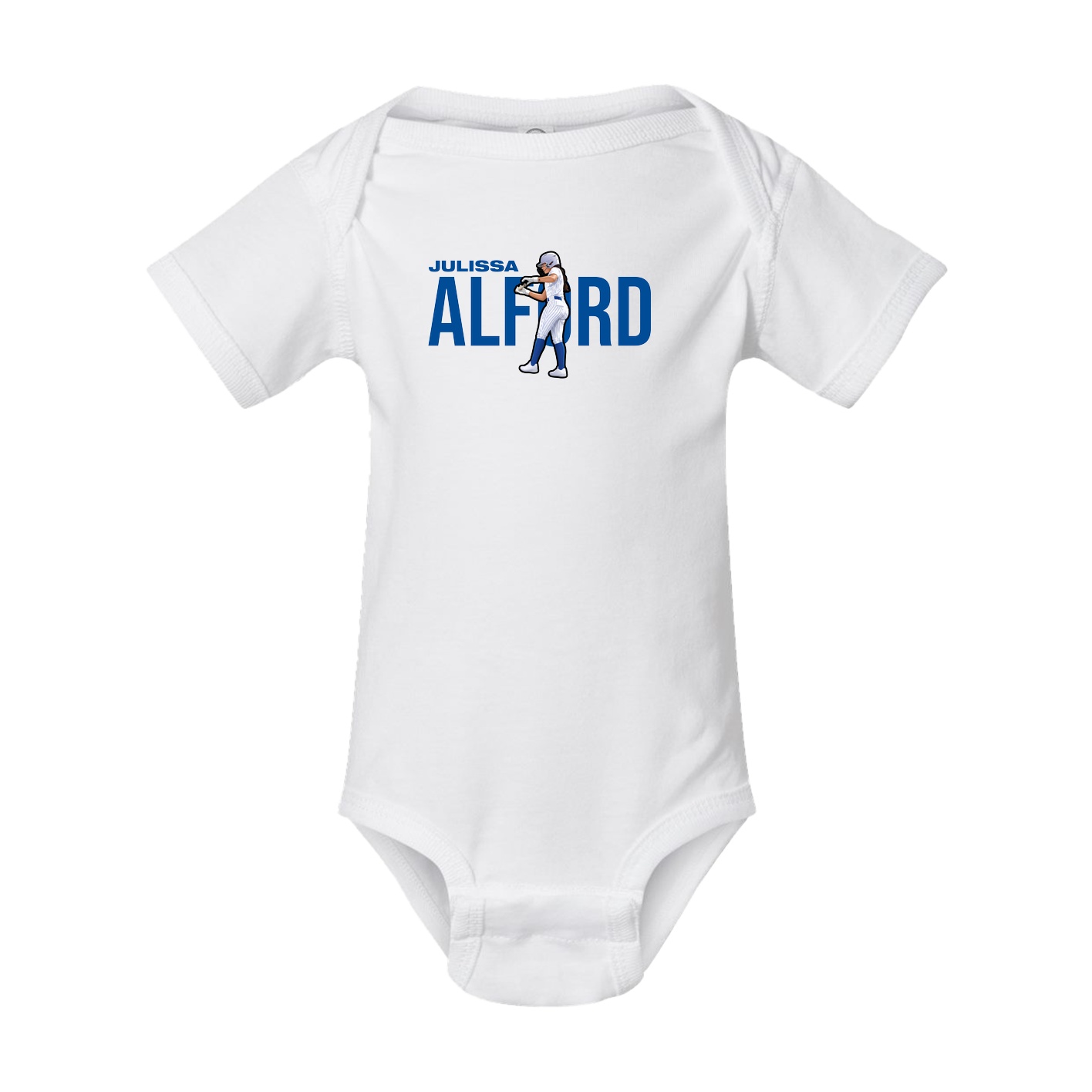 Baby Onesie — Player Name in White