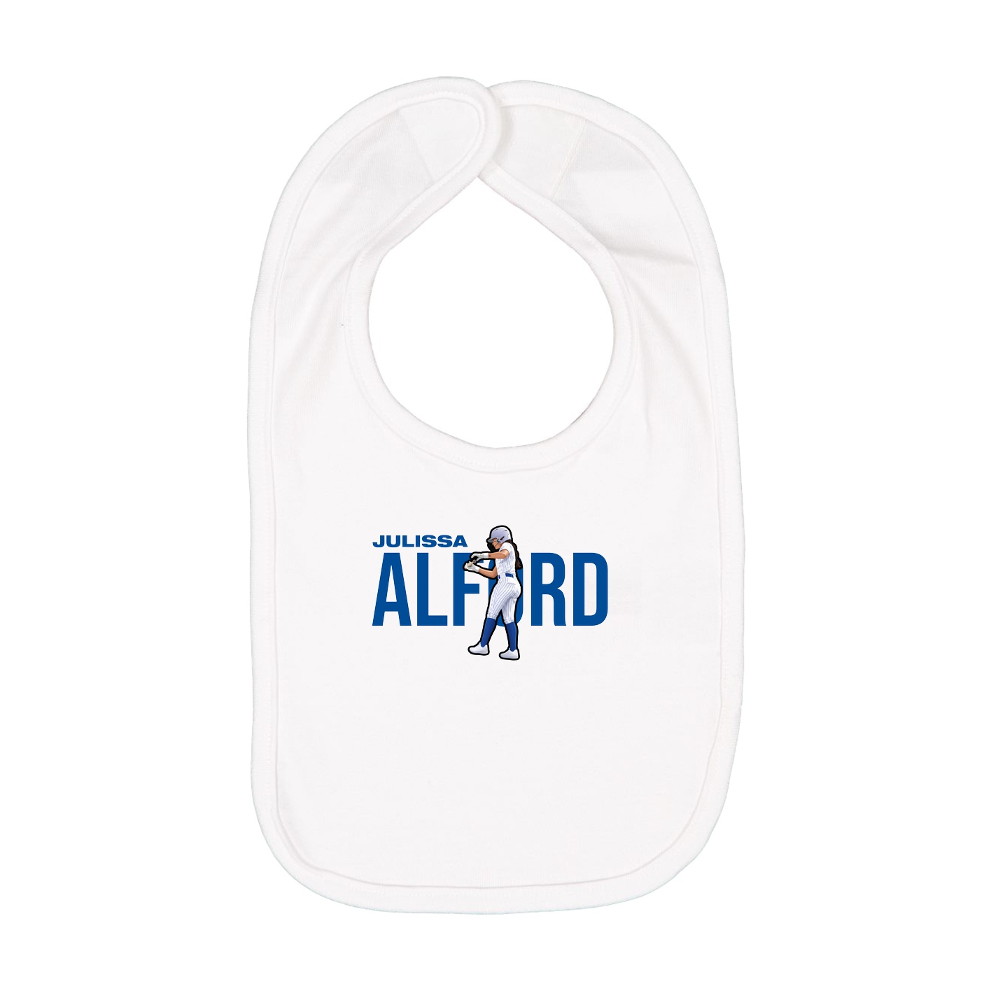 Infant Bib — Player Name in White