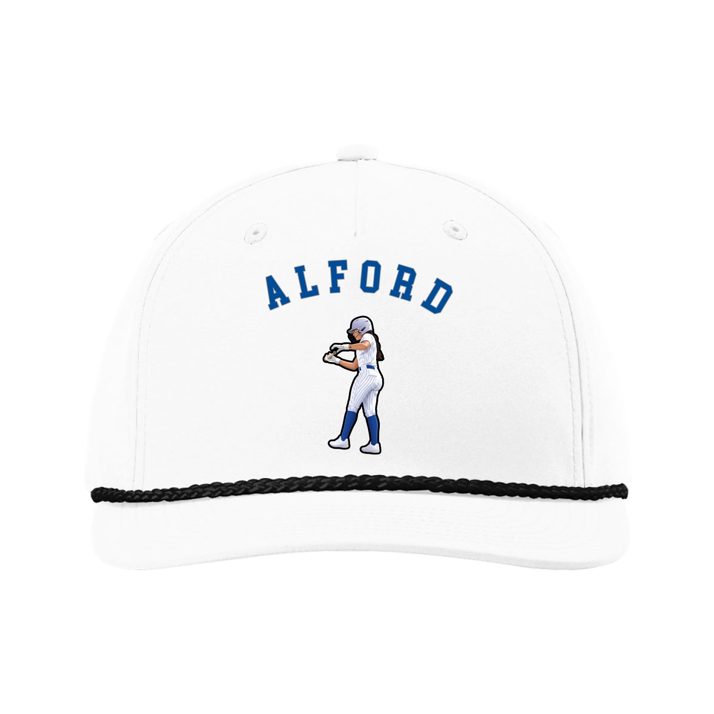 Five-Panel Classic Rope Cap — Shirsey Arch in White