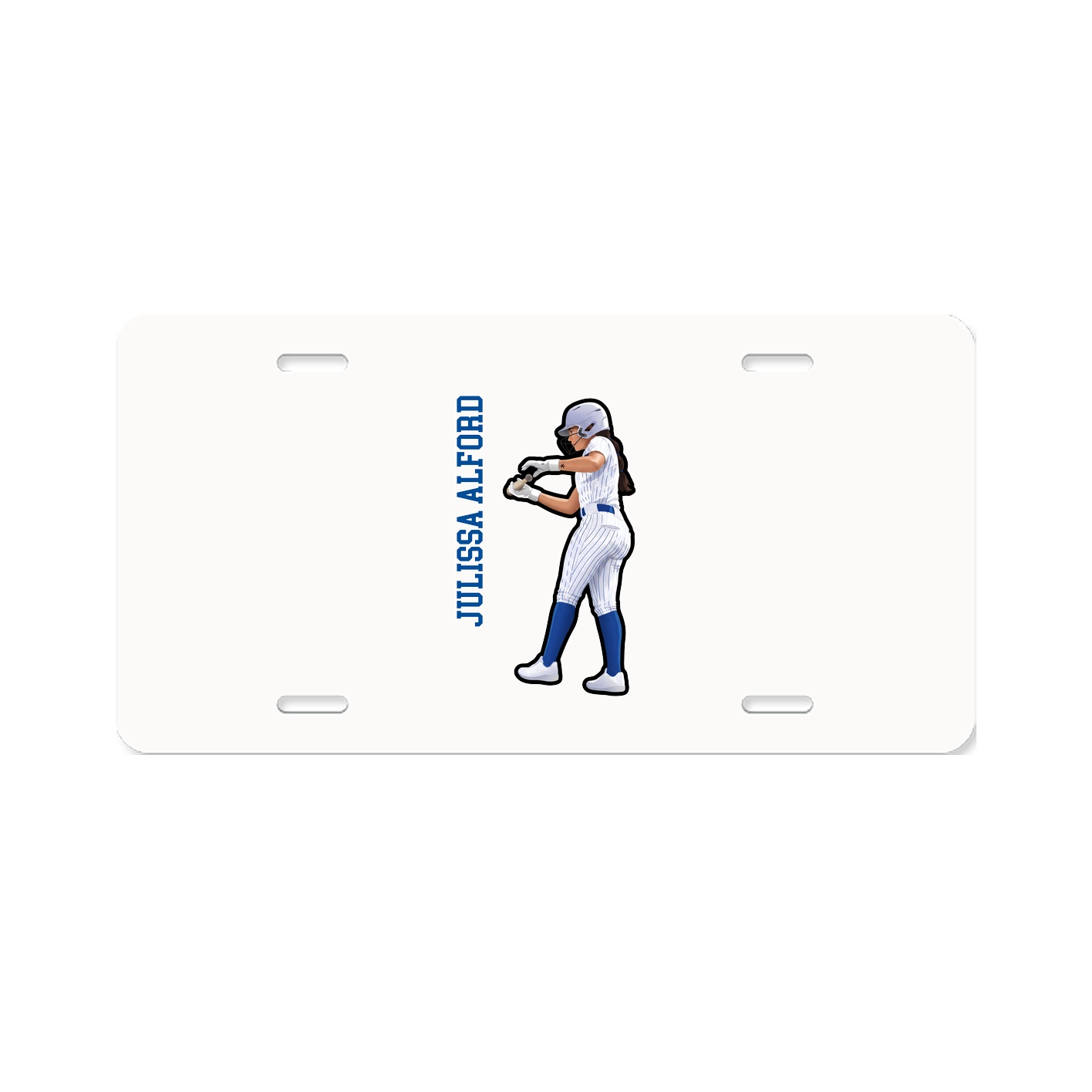 License Plate — Name Vertical in Classic